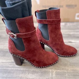 Rag & Bone Rust Red Suede Boots w/ Dust Bag EU 38.5